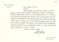 [Carta] 1955 mayo 4, Quito, [Ecuador] [a] [Gabriela Mistral]