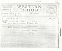 [Telegrama] 1955 ene. 26, Roslyn Harbor, [Estados Unidos] [a] Benjamín Carrión, Quito, Ecuador