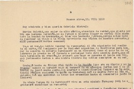 [Carta] 1950 jul. 11, Buenos Aires [a] Gabriela Mistral