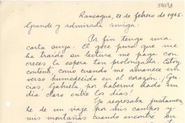 [Carta] 1945 feb. 21, Rancagua, [Chile] [a] [Gabriela Mistral]