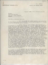 [Carta] 1948 oct. 28, Buenos Aires, [Argentina] [a] Gabriela Mistral, Palma Guillén, México