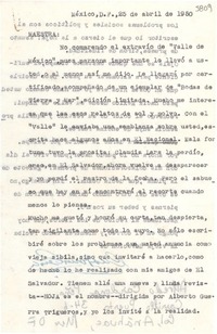 [Carta] 1950 abr. 25, México D. F. [a] Gabriela Mistral