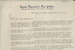 [Carta] 1949 jul. 12, Santiago, [Chile] [a] Gabriela Mistral