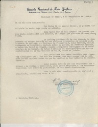 [Carta] 1949 sept. 9, Santiago, [Chile] [a] Gabriela Mistral