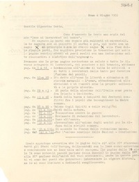 [Carta] 1952 giugno 4, Roma, [Italia] [a] Doris [Dana]