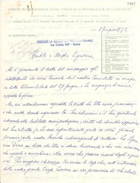 [Carta] 1952 giugno 8, Roma, [Italia] [a] [Doris Dana]