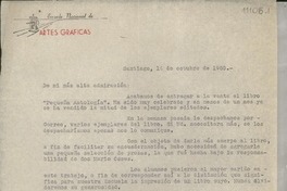 [Carta] 1950 oct. 14, Santiago, [Chile] [a] Gabriela Mistral, México