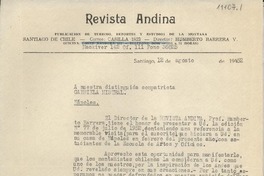 [Carta] 1952 ago. 12, Santiago, [Chile] [a] Gabriela Mistral, Nápoles