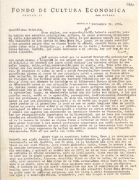 [Carta] 1946 nov. 30, México D.F. [a] Gabriela [Mistral]