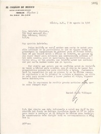 [Carta] 1948 ago. 7, México D.F. [a] Gabriela Mistral, Santa Bárbara, California