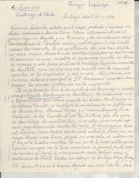 [Carta] 1952 abr. 29, Santiago, [Chile] [a] Gabriela [Mistral]