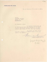 [Carta] 1944 jul. 1, Rio de Janeiro, [Brasil] [a] Gabriela Mistral, Petrópolis, [Brasil]