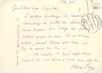 [Carta] 1951, [Italia] [a] Gabriela Mistral, Rapallo