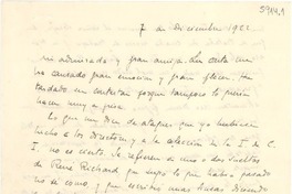 [Carta] 1932 dic. 7, París [a] [Gabriela Mistral]