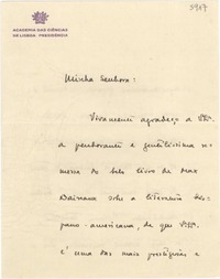 [Carta] 1936 nov. 18, Lisboa, [Portugal] [a] [Gabriela Mistral]