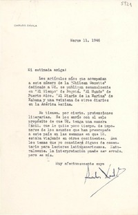 [Carta] 1946 mar. 11 [a] [Gabriela Mistral]
