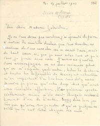 [Carta] 1943 jul. 17, Río de Janeiro [a] Gabriela Mistral
