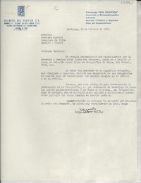 [Carta] 1951 oct. 30, Santiago, [Chile] [a] Gabriela Mistral, Consulado de Chile, Nápoles, Italia