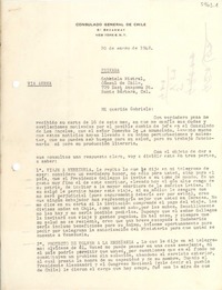 [Carta] 1948 ene. 20, New York, [EE.UU.] [a] Gabriela Mistral, Santa Bárbara, [EE.UU.]