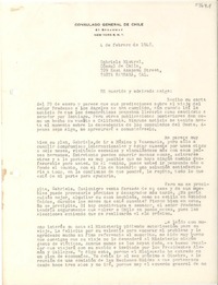 [Carta] 1948 feb. 4, New York, [Estados Unidos] [a] Gabriela Mistral, Santa Bárbara, Cal[ifornia], [Estados Unidos]