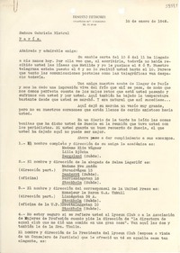 [Carta] 1946 ene. 18, Estocolmo [a] Gabriela Mistral, París