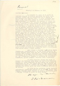 [Carta] 1952 feb. 1, Génova, [Italia] [a] Gabriela [Mistral]