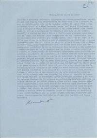 [Carta] 1952 abr. 29, Génova, [Italia] [a] Gabriela [Mistral]