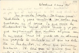 [Carta] 1945 ene. 6, Estocolmo [a] Gabriela Mistral