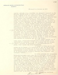 [Carta] 1952 oct. 20, Génova, [Italia] [a] Gabriela [Mistral]