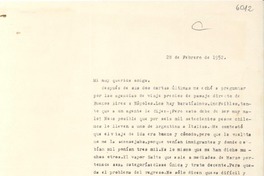 [Carta] 1952 feb. 28, [Santiago, Chile] [a] [Gabriela Mistral]