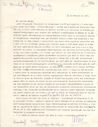 [Carta] 1950 feb. 12, [Santiago] [a] Gabriela Mistral