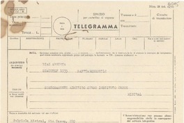 [Telegrama] [1952? mar.?], [Nápoles, Italia] [a] [Hernán] Díaz Arrieta, Santiago, Chile