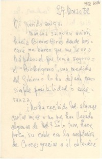 [Carta] 1952 mar. 29, [Santiago, Chile] [a] [Gabriela Mistral]