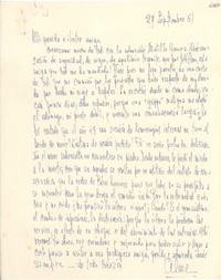 [Carta] 1951 sept. 27, [Santiago] [a] Gabriela Mistral