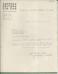 [Carta] 1943 ene. 20, Santiago, Chile [a] Gabriela Mistral, Petrópolis, Brasil