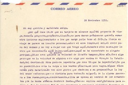 [Carta] 1951 nov. 28, [Santiago] [a] Gabriela Mistral