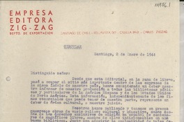 [Carta] 1944 ene. 2, Santiago, Chile [a] [Gabriela Mistral]