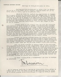 [Carta] 1944 mar. 20, Santiago, Chile [a] Gabriela Mistral, [Brasil]