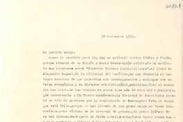 [Carta] 1953 nov. 30, Santiago, [Chile] [a] [Gabriela Mistral]