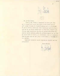 [Carta] [1952, Italia] [a] Gabriela Mistral