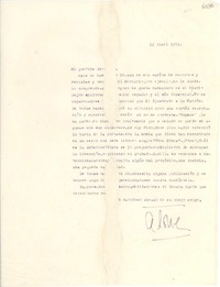 [Carta] 1954 abr. 12, [Santiago] [a] Gabriela Mistral