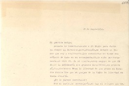 [Carta] 1954 mayo 10, [Santiago] [a] Gabriela Mistral