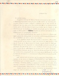[Carta] 1956 mar. 26, [Santiago] [a] Gabriela Mistral