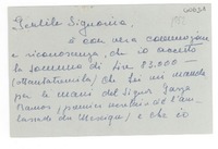 [Tarjeta] [1952?], [Italia?] [a] [Gabriela Mistral]