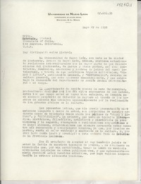 [Carta] 1950 mayo 29, Monterrey, [Nuevo León], México [a] Gabriela Mistral, Consulate of Chile, Los Angeles, California, [EE.UU.]