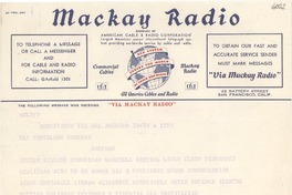 [Telegrama] 1946 dic. 4, Montevideo [a] Eduardo Dieste, San Francisco