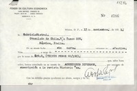 [Recibo] 1951 nov. 17, México, D. F., México [a] Gabriela Mistral, Consulado de Chile, Nápoles, Italia