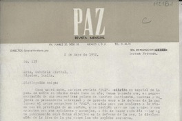 [Carta] 1952 mayo 2, México, D. F., México [a] Gabriela Mistral, Nápoles, Italia