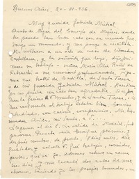 [Carta] 1936 jun. 20, Buenos Aires [a] Gabriela Mistral