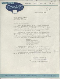 [Carta] 1955 dic. 27, México, D. F., México [a] Gabriela Mistral, Long Island, New York, [EE.UU.]